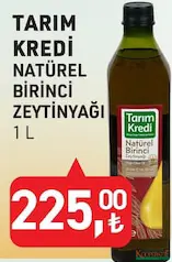 TARIM KREDİ NATÜREL BİRİNCİ ZEYTİNYAĞI 1 L